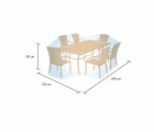 Funda cubre MESA RECTANGULAR/OVALADA - L (90 x 240 x 165 cm)